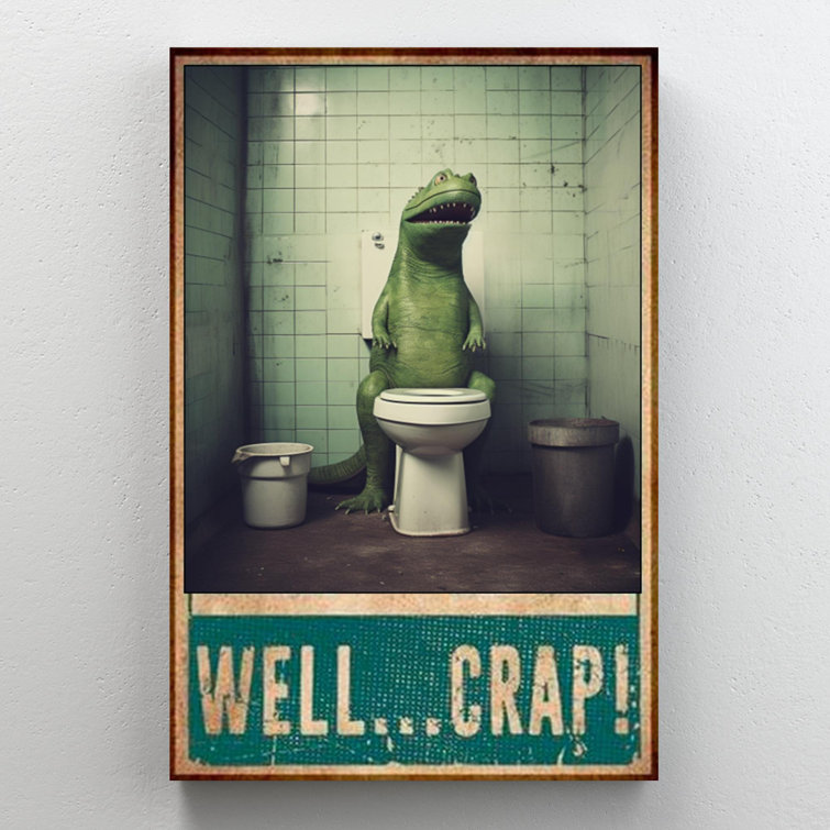 Trinx Dinosaur In Toilet Well Crap Wayfair